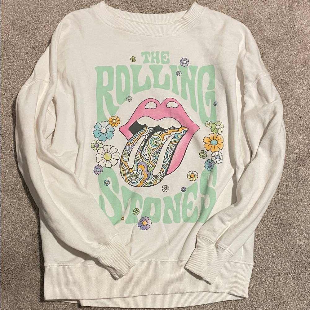 American Eagle Outfitters Womens White Graphic Sweatshirt size XS